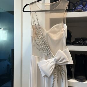 NWT Couture White Pageant Formal Wedding Prom Dress sz. 4/6